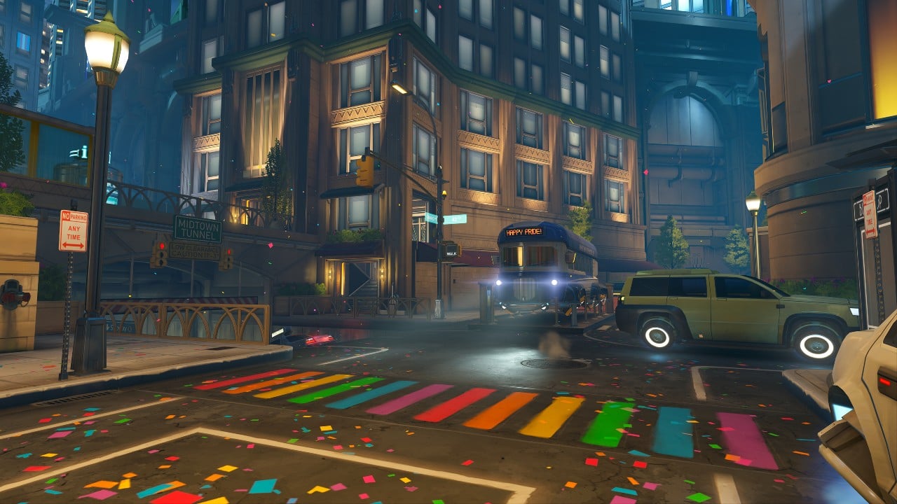 Overwatch 2's First Pride Event Demonstrates the Importance of LGBTQ+ Representation in Gaming Overwatch-2-Midtown-Night