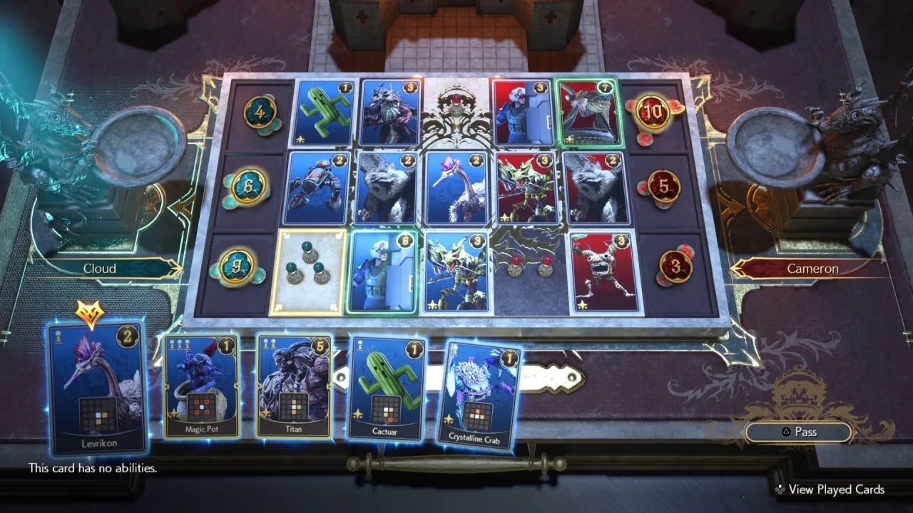 Final Fantasy VII Rebirth Review Queens-Blood-Cardgame